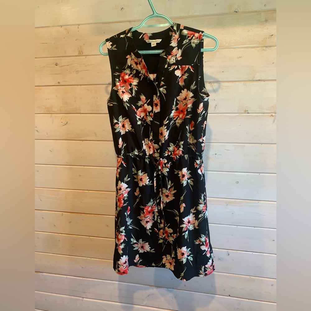 Catherine Malandrino | Black Floral Print Dress